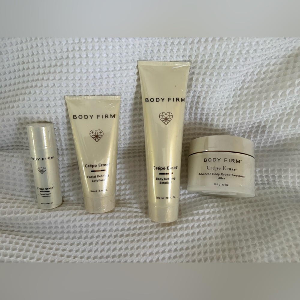 NEW. SEALED. Body Firm Crèpe Erase Skincare 4 pc Set